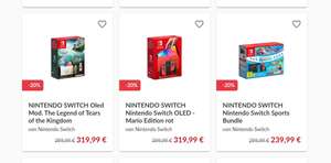 Div. NINTENDO SWITCH Konsolen im Angebot, OLED Mario, Zelda 319,99€ / nonOLED Sports 239,99€