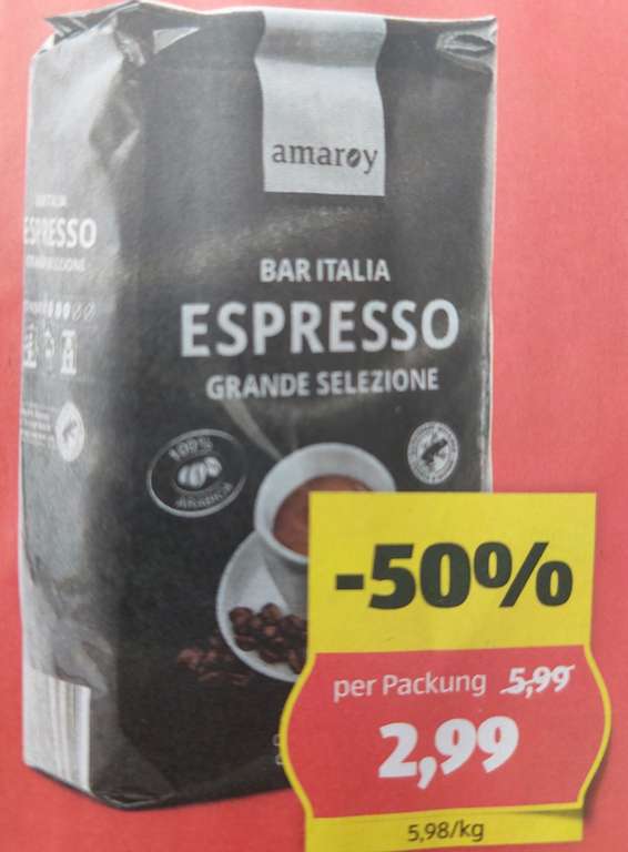 Hofer: Espresso 500g Amaroy Grande Selezione