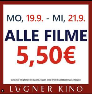 Lugner Kino City - Alle Filme 5.50€ inkl. Lugner Lounge & DBox