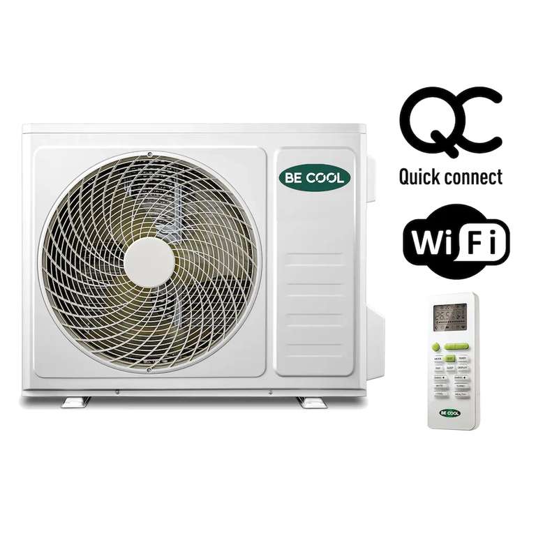Be Cool Split-Klimagerät mit Quick connect und WiFi 18000BTU