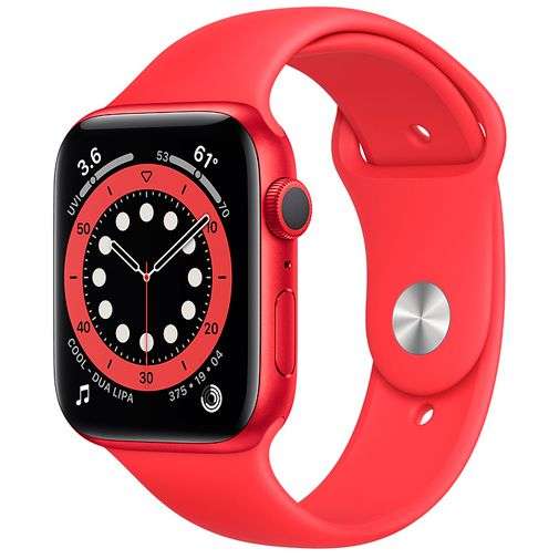 Apple Watch Series 6 Sport 40mm Rot (Silikon Sportarmband Rot)