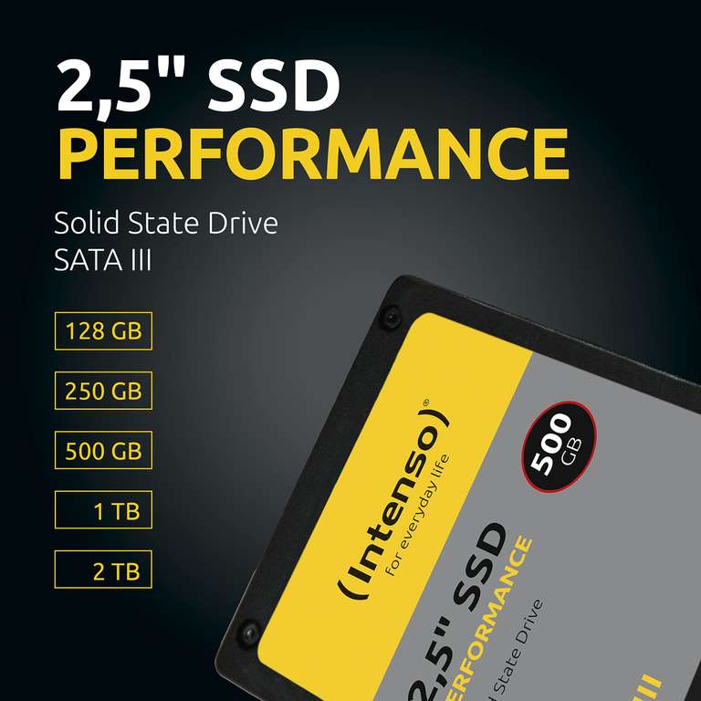 Intenso Interne 2,5" SSD SATA III Performance, 1 TB, 550 MB/Sekunden