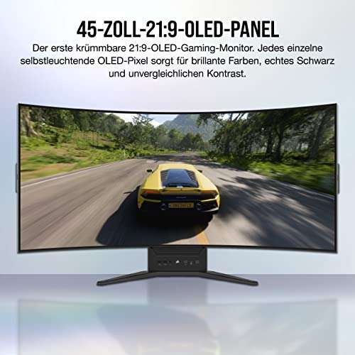 Corsair XENEON Flex 45WQHD240 Gaming-Monitor - 45-Zoll OLED WQHD, Biegbares 240Hz, 0,03ms Display