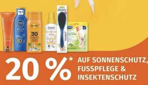 Müller: -20% auf Sonnenschutz, Fußpflege und Insektenschutz