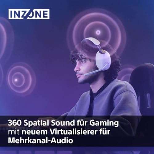 [wie neu ]Sony INZONE H9 - Kabelloses Gaming Headset mit Noise Cancelling, 360-Raumklang für Gaming, bequeme Passform, 32h Akku