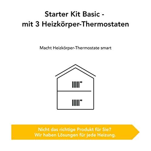 tado Smart Thermostat Starter Kit V3+, Bridge und 3x Thermostat