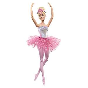 Barbie Dreamtopia Ballerina Puppe Twinkle Lights mit rosa Tutu und blonden Haaren, 5 Licht- und Soundeffekte