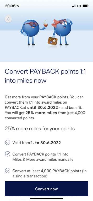 Payback zu Miles & More +25% Zuschlag