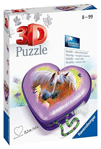 Ravensburger 3D Puzzle 11171 - Herzschatulle Pferde - 54 Teile