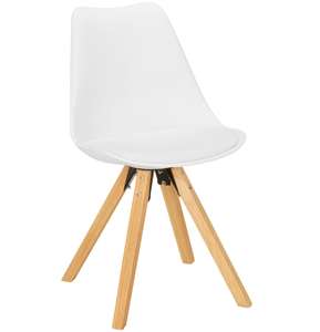 Modern Living Hartschalen Stuhl mit massiv Holz Beine