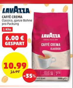 Lavazza, Caffè Crema Classico, Arabica & Robusta Kaffeebohnen 1kg beim Penny ab 09.02.
