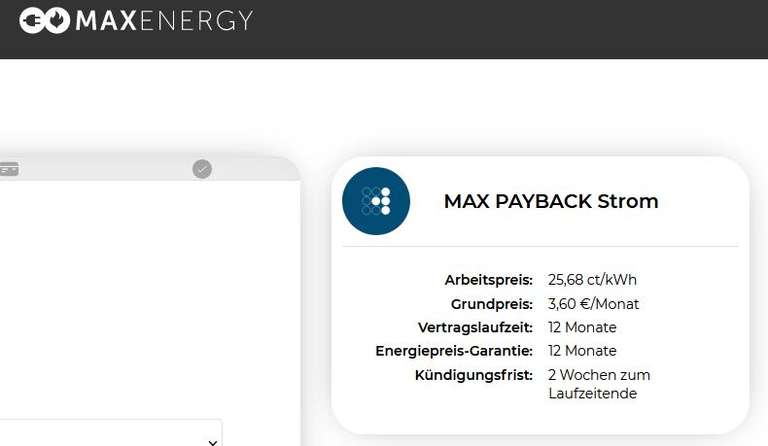 Payback 100€ bei MaxEnergy Strom oder Gasvertrag und KWK 80€ möglich!