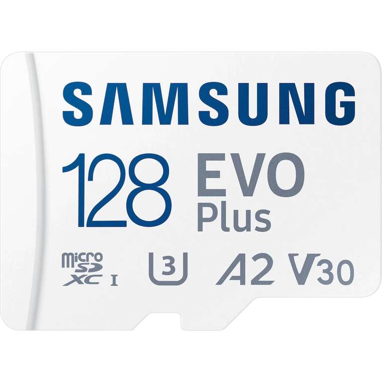 Samsung EVO Plus 2021 R130 microSDXC 128GB Kit, UHS-I U3, A2, Class 10