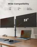 ErGear Monitor Halterung für 2 Monitore für 13-32 Zoll Bildschirme, 8 kg pro Arm, [China Händler - Versand durch Amazon]