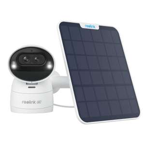 Reolink Argus Track + Solar; 4K Dual-Objektiv WLAN Solar Akkukamera mit Auto Tracking & Zoom