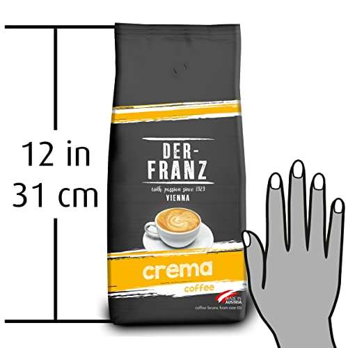 Der Franz 'Crema' oder 'Melange' gemahlen, 4x1kg bei Amazon zum erstklassigen Preis