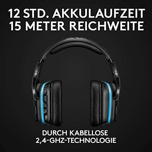 Logitech G935 kabelloses Gaming-Headset mit LIGHTSYNC RGB, 7.1 Surround Sound, DTS Headphone:X 2.0, 50mm Treiber - WHD "Wie neu"