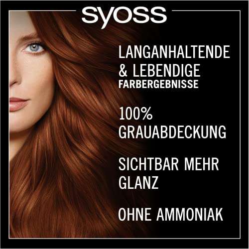 3er Pack SYOSS Oleo Intense Permanente Öl-Coloration, Haarfarbe 5-77 Glänzendes Kupferrot