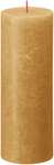 Bolsius Rustik Stumpenkerzen - Ockergelb - Set 4 Stück - Dekorative Haushaltkerzen - Brenndauer 85 Stunden - Ohne Palmöl - 19 x 7 cm