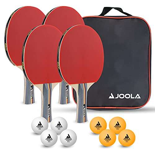 JOOLA Tischtennis-Set Team School mit 4 Schläger und 8 Bälle