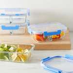 Amazon Basics Meal-Prep-Behälter aus Glas mit Unterteilung, 1065ml, 10-teilig