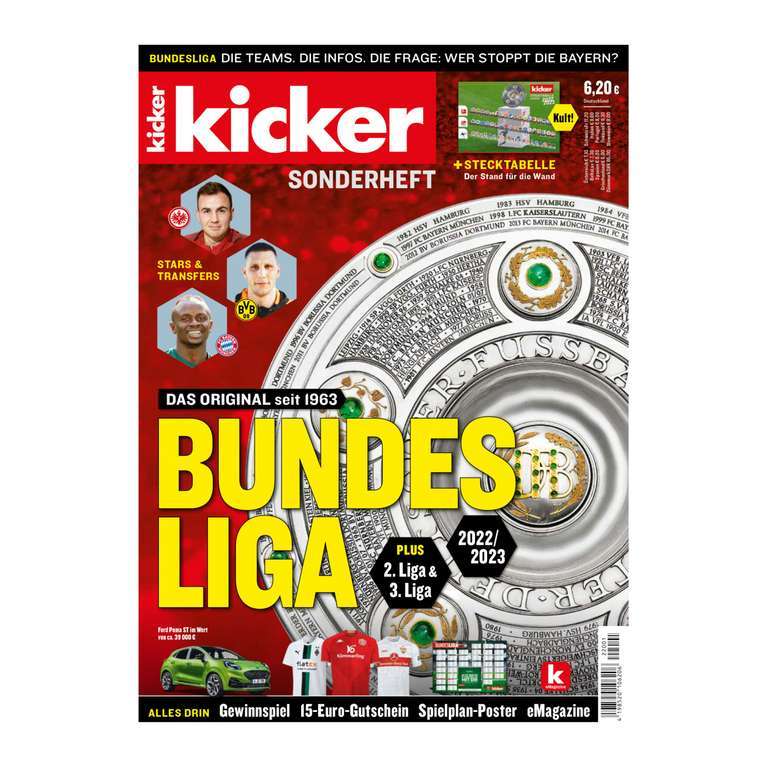 Gratis Kicker Deutsche Bundesliga Sonderheft 22/23 (ePaper) (keine Eingabe von Daten notwendig)