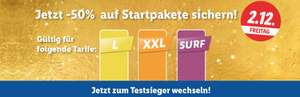 - 50% auf Lidl Startpakete Z.B. Surf für 9,75 € / M