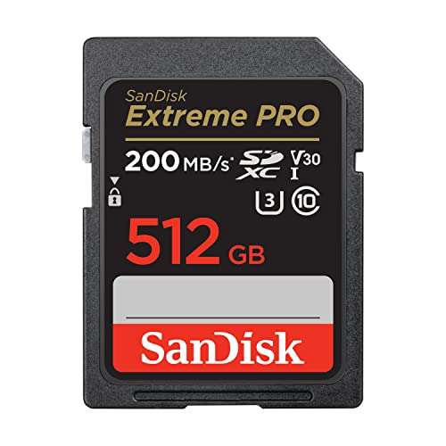SanDisk Extreme PRO R200/W140 SDXC 512GB, UHS-I U3, Class 10