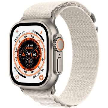 Apple Watch Ultra 49mm Titangehäuse mit Alpine Loop Polarstern