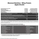 Mammut Nutrition „Whey Protein“ Pulver (Apfelstrudel, 1kg)