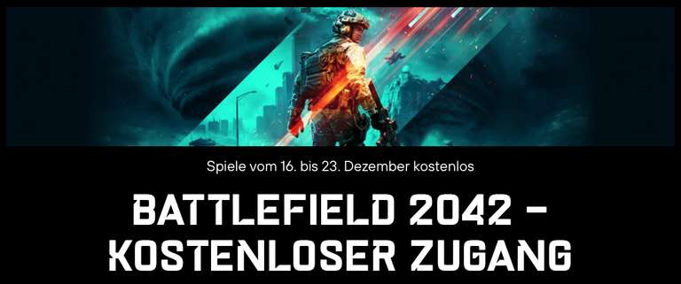BATTLEFIELD 2042 kostenlos spielen vom 16.12 - 23.12 auf PS4/PS5