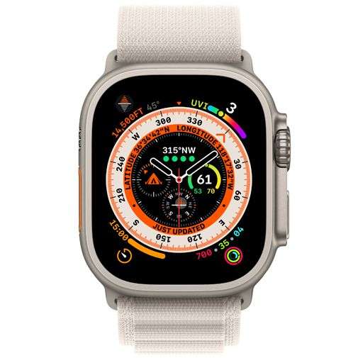 Apple Watch Ultra Weiß Nylon Armband Small