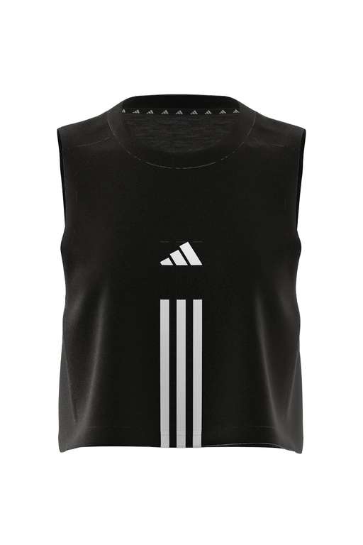 Adidas Essentials Cotton 3-Stripes Crop Tank Top (XS-XL)