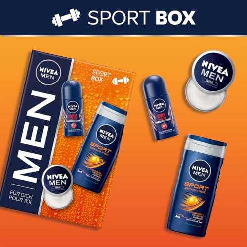 3x NIVEA MEN Sport Box Geschenkset