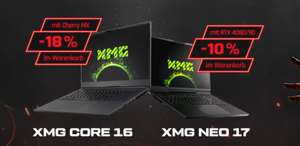XMG CORE 16 Laptop mit Cherry MX Tastatur (AMD Ryzen 7 7840HS, RTX 4070, 2x 8GB DDR5)