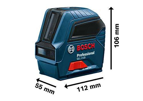 Bosch Professional Kreuzlinienlaser GLL 2-10 (roter Laser, Max.Reichweite:10m, 3xAA,Schutztasche) WHD "Wie neu"