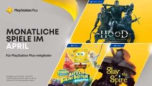 PS Plus im April 22: Hood: Outlaws & Legends (PS4 & PS5), Slay the Spire (PS4), SpongeBob: Battle for Bikini Bottom (PS4)