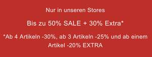 Esprit Stores: 30% / 25% oder 20% Extra-Rabatt ab kauf von 4/ 3 oder 2 Artikel