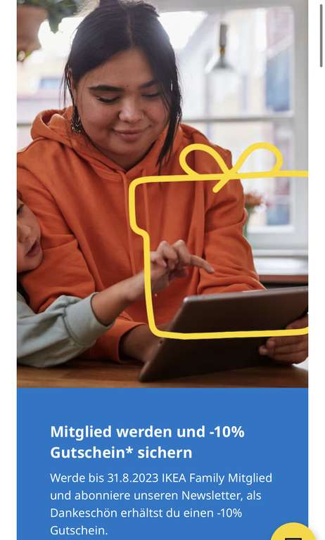 Ikea -10% Gutschein für neue Mitglieder
