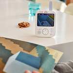 Philips Avent Babyphone mit Kamera, Tag- und Nachtsicht, FHSS-Technologie, 3,3 Zoll Farbbildschirm, weiß (Modell SCD843/26)