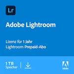 Adobe Lightroom mit 1TB Adobe Cloud, 1 Jahr, 1 User, für PC/MAC und Mobilgeräte