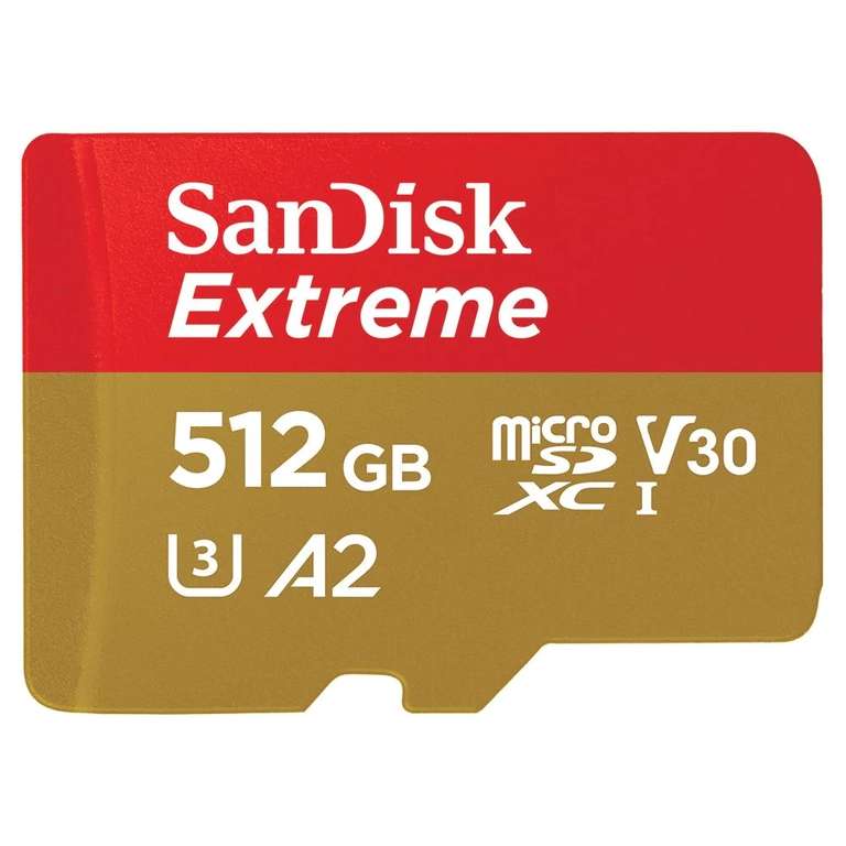 [LOKAL] SanDisk Extreme microSDXC 512 GB Speicherkarte Kit (2022) bis 190 MB/s, C10, U3
