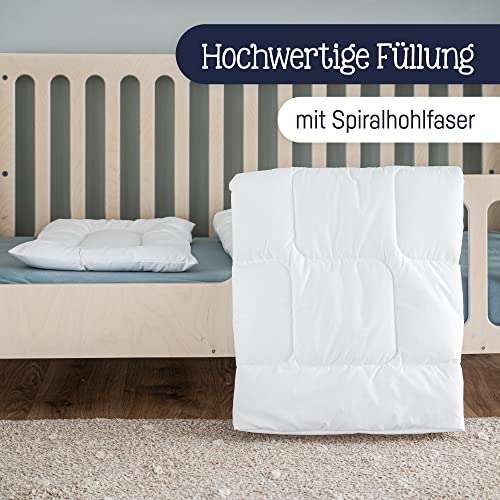 Julius Zöllner Kindersteppbett-Set Basic, Decke mit Kissen, OEKO-TEX, Größe 100x135 + 40x60 cm