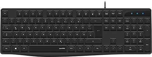 "Speedlink NEOVA Keyboard - Office-Tastatur mit ergonomisch gestalteten Tasten - DE Layout, schwarz "