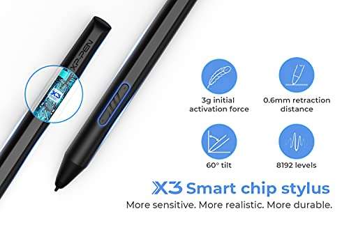 XP-PEN Artist 12 2. Generation Grafiktablett 11,9 Zoll Pen Display volllaminiert, batterieloser Stift für Bildbearbeitung/Illustration