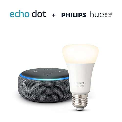 Echo Dot + Hue White Lamp Bundle