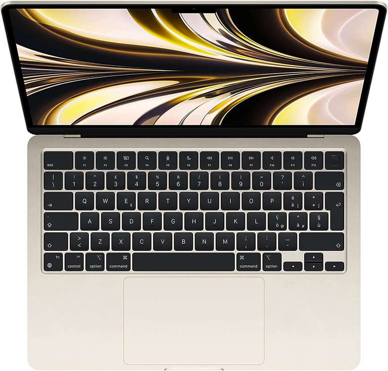 Apple MacBook Air Starlight, M2 8/8 Core, 8/256GB, QWERTY Tastatur