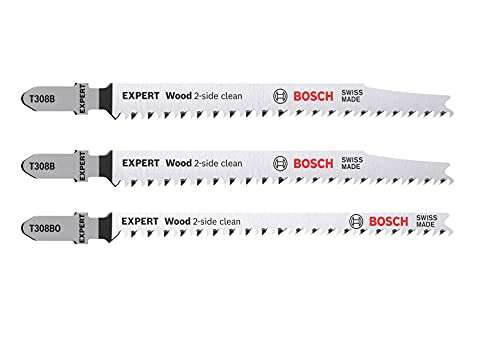 3x Bosch Professional Expert ‘Wood 2-Side Clean‘ Stichsägeblätter