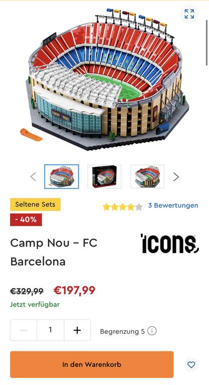 LEGO 10284 Camp Nou – FC Barcelona + GWP