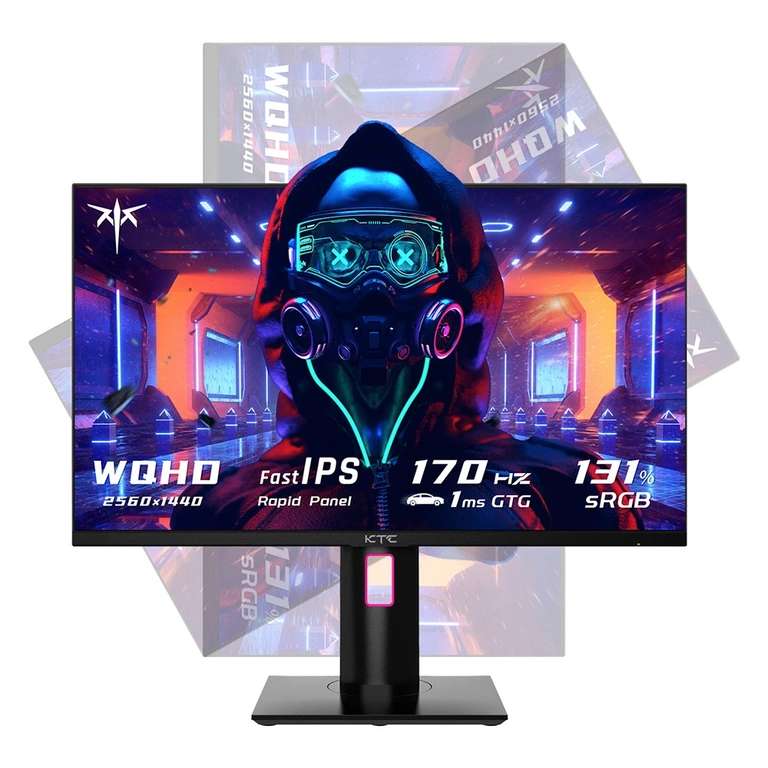 KTC H27T22 27-Zoll-Gaming-Monitor, 2560 x 1440 QHD, 16:9, ELED, 170 Hz IPS
